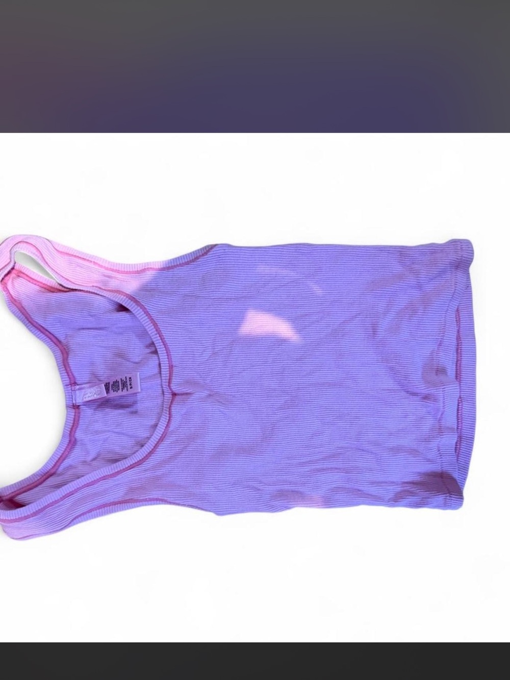 Skims Cotton Pink ribbed tank top